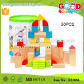 EZ1058 blocs de construction pour enfants peints en bois dur 58pcs